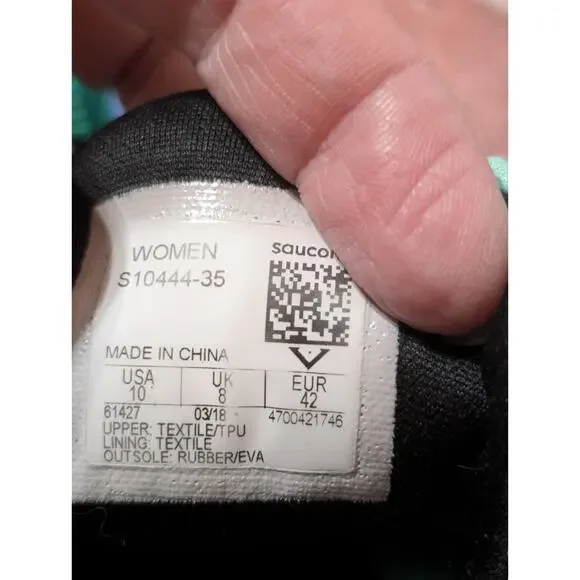 Saucony Ride ISO Everun Womens Size 10 Violet/Aqua Running Walking Athletic Shoe - Picture 8 of 9